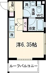 ファーレ大塚II 4階ワンルームの間取り