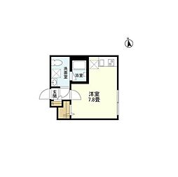 WELLSQUAREISM文京小日向 ワンルームの間取図画像