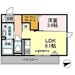 グランカナル 1LDKの間取図画像