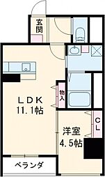 SEA22 1LDKの間取図画像