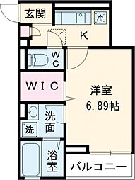 JR総武線 新小岩駅 徒歩16分の賃貸アパート 1階1Kの間取り