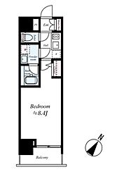 フュージョナル王子ＨＹ’ｓ 4階1Kの間取り