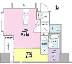 リバーレ東新宿 1LDKの間取図画像