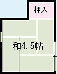 東京メトロ南北線 東大前駅 徒歩7分の賃貸アパート 1階ワンルームの間取り