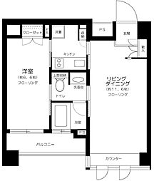 レクセル高田馬場 1LDKの間取図画像