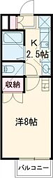 メゾンドラフィーネ 1Kの間取図画像