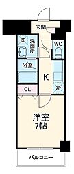 名古屋市営名城線 堀田駅 徒歩7分の賃貸マンション 5階1Kの間取り
