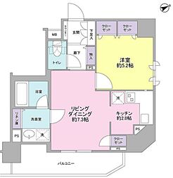 サンピエス大森 1LDKの間取図画像