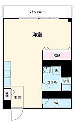 佐野マンション 3階ワンルームの間取り
