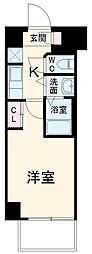 AXAS二子多摩川 1Kの間取図画像