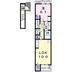 アビタシオンN3 1LDKの間取図画像