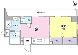 那須ハイライズ 1DKの間取図画像