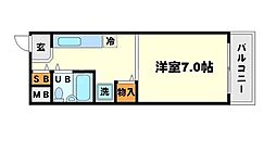 ヴィラシグマ 1Kの間取図画像