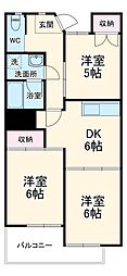 間取図画像 3DK
