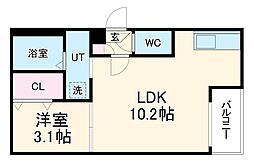 Warren hoshizakiI 1階1LDKの間取り