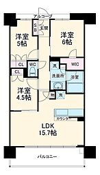 プレサンス　ロジェ　熱田六番町 9階3LDKの間取り