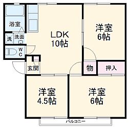 すみよさ荘 1階3DKの間取り