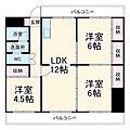 桃山第三住宅14号棟2階6.6万円