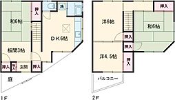 コーポスズ2 1階4DKの間取り