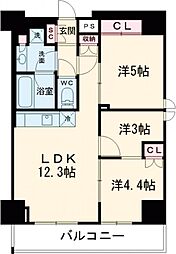 ORSUS AKABANE EAST 6階3LDKの間取り
