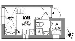 GREEN TERRACE KICHIJOJI 2階ワンルームの間取り
