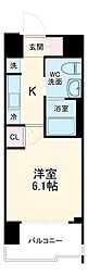 LiveCasaHORITA 1Kの間取図画像