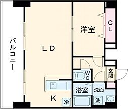 東武伊勢崎線 西新井駅 徒歩6分の賃貸マンション 7階1LDKの間取り