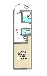 Ｍａｉｓｏｎ　ｄｅ　Ｌｉｅｎ鵠沼 1階1Kの間取り