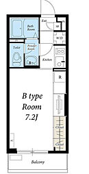 サードロック立川 1階1Kの間取り
