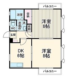 間取図画像 2DK