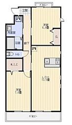 レルヴィラージュ 2LDKの間取図画像