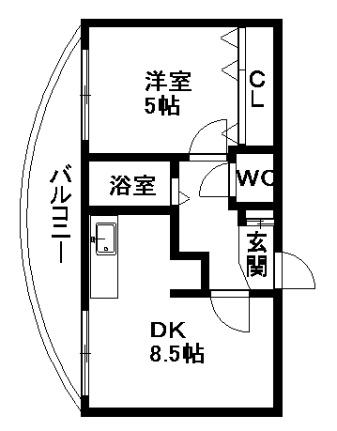 ヴィレッジ円山 101｜北海道札幌市中央区北七条西２３丁目(賃貸マンション1DK・1階・28.00㎡)の写真 その2