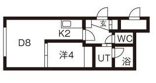 カピテーヌ円山 00106｜北海道札幌市中央区北三条西２３丁目(賃貸マンション1LDK・1階・31.02㎡)の写真 その2