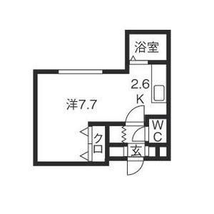シティクレヴァライフ 105｜北海道札幌市中央区南五条西２７丁目(賃貸マンション1K・1階・24.74㎡)の写真 その2