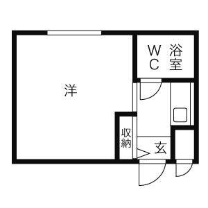 エクセレントハウス421 103｜北海道札幌市中央区南四条西２１丁目(賃貸マンション1K・1階・20.33㎡)の写真 その2