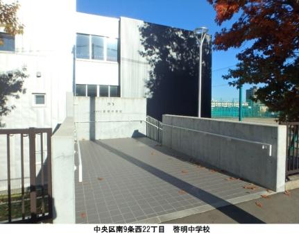 画像12:啓明中学校(中学校)まで1247m