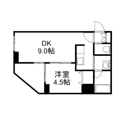レジディア北二条イーストIII 802｜北海道札幌市中央区北二条東２丁目(賃貸マンション1LDK・8階・30.70㎡)の写真 その2