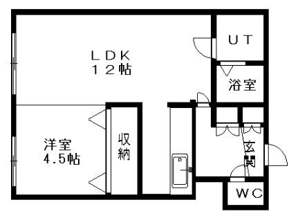 第2エルムビル 202｜北海道札幌市中央区北七条西２４丁目(賃貸アパート1LDK・2階・37.11㎡)の写真 その2