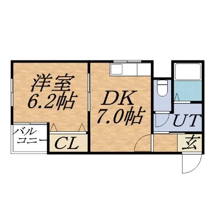 メゾン・ド・ヴィレ知事公館前 405｜北海道札幌市中央区北一条西１６丁目(賃貸マンション1DK・4階・34.01㎡)の写真 その2