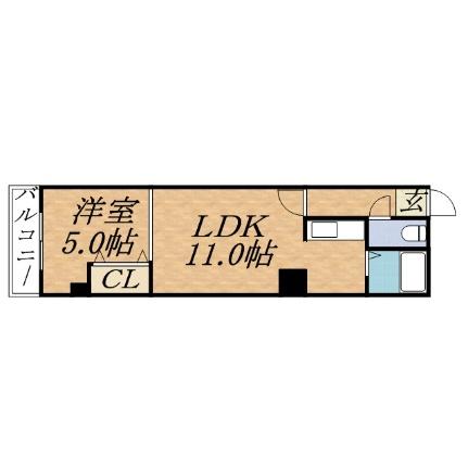 ミラバ札幌中央 201｜北海道札幌市中央区北六条西１０丁目(賃貸マンション1LDK・2階・34.88㎡)の写真 その2