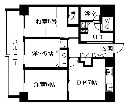 ストークマンション山鼻公園 502｜北海道札幌市中央区南十三条西１０丁目(賃貸マンション2LDK・5階・58.32㎡)の写真 その2