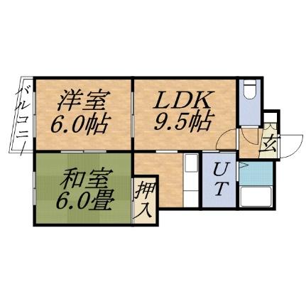 メイゾン15 303｜北海道札幌市中央区南十五条西１６丁目(賃貸マンション2DK・3階・47.40㎡)の写真 その2