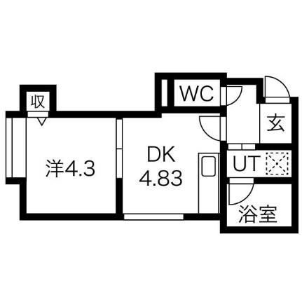 ウィンディー白石 202｜北海道札幌市白石区東札幌六条５丁目(賃貸アパート1DK・3階・22.68㎡)の写真 その2