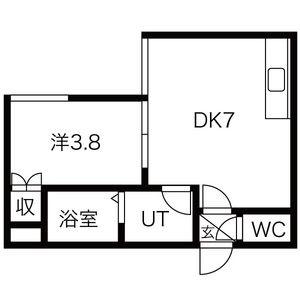 Ｅーｈｏｒｉｚｏｎ　Ｎ32（旧ハイツカサブランカ） 302｜北海道札幌市東区北三十二条東１丁目(賃貸アパート1DK・3階・25.24㎡)の写真 その2