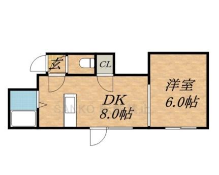 キラメック22 103｜北海道札幌市東区北二十二条東１８丁目(賃貸アパート1LDK・2階・29.16㎡)の写真 その2