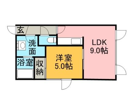 ギャラリー45 103｜北海道札幌市東区北二十二条東１８丁目(賃貸アパート1LDK・2階・36.45㎡)の写真 その2