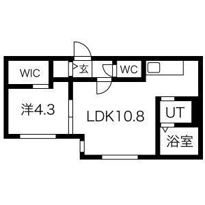 Ｐａｔｉｏ北19（北19東19ＭＳ） 102｜北海道札幌市東区北十九条東１９丁目(賃貸マンション1LDK・1階・36.08㎡)の写真 その2