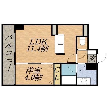 バロンドール 1207｜北海道札幌市北区北八条西４丁目(賃貸マンション1LDK・12階・37.38㎡)の写真 その2