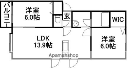 パードレスＢ 205｜北海道札幌市東区北二十八条東１９丁目(賃貸アパート2LDK・2階・57.90㎡)の写真 その2