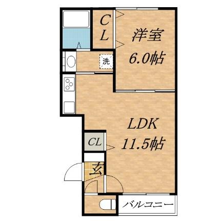 シルフィード北10条 205｜北海道札幌市東区北十条東１７丁目(賃貸アパート1LDK・2階・37.42㎡)の写真 その2